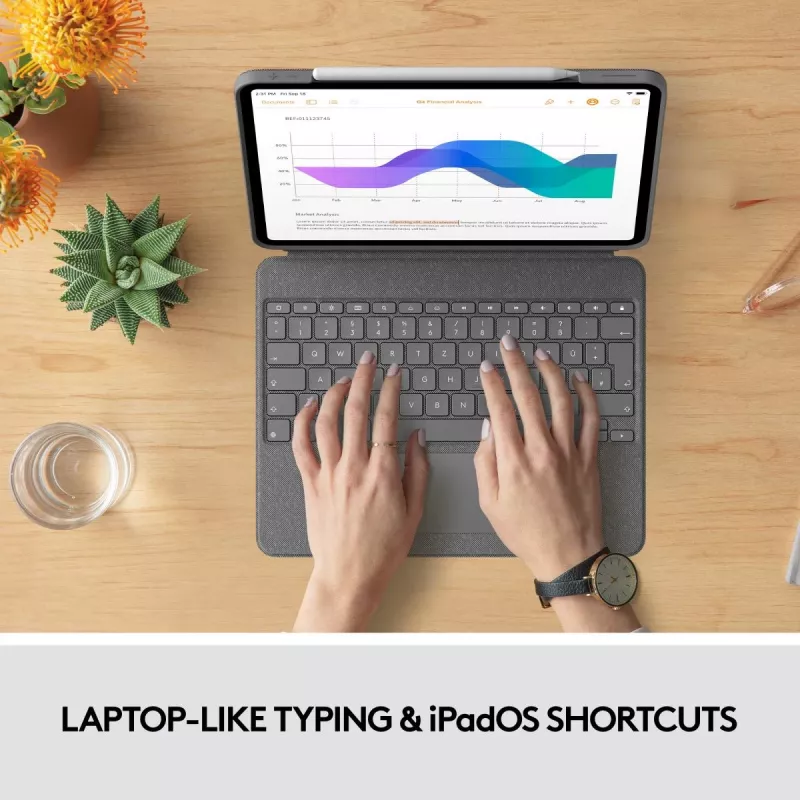 LOGITECH Combo Touch - iPad Pro 12.9in (5th Gen) - English - Qwerty