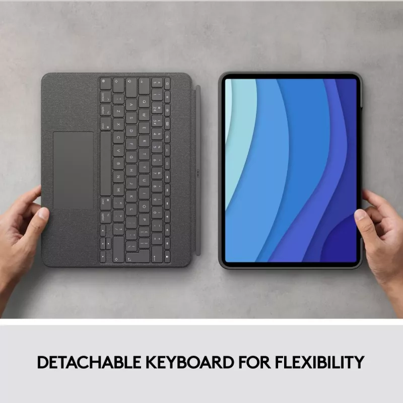 LOGITECH Combo Touch - iPad Pro 12.9in (5th Gen) - English - Qwerty