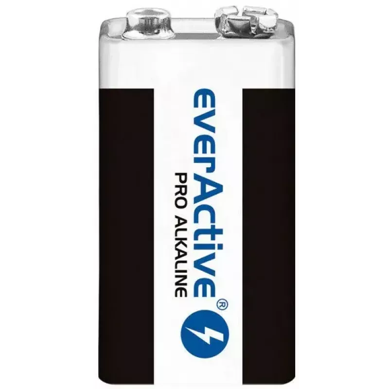 9V alkaline battery everActive EV6LR61-PRO, 9 V, 650 mAh, 26.4×48.5×16 mm, 1 pc