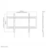Neomounts LFD-W1000 TV mount wall 60-100 inch - fixed, 152.4 cm (60 inch), 2.54 m (100 inch), 200 x 200 mm, 900 x 600 mm, Steel, Black