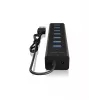ICY BOX IB-HUB1700-U3 USB 3.2 Gen 1 (3.1 Gen 1) Type-A 5000 Mbit/s Black