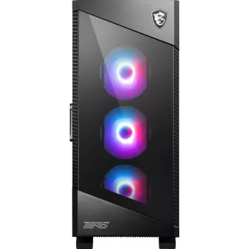 PC Case MSI MPG VELOX 100R Mid Tower Black — ATX, 7 expansion slots, 2×3.5 inch bays, 2×2.5 inch bays, USB-C