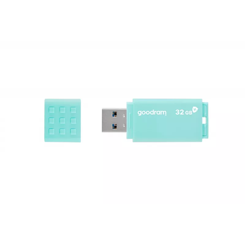 USB flash drive GOODRAM UME3 32 GB USB Type-A 3.2 Gen 1 — turquoise, 60 MB/s read, 20 MB/s write