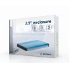 HDD enclosure Gembird EE2-U3S-3-B — 2.5 inch single-bay, SATA, Mini‑USB A, up to 7 TB, blue