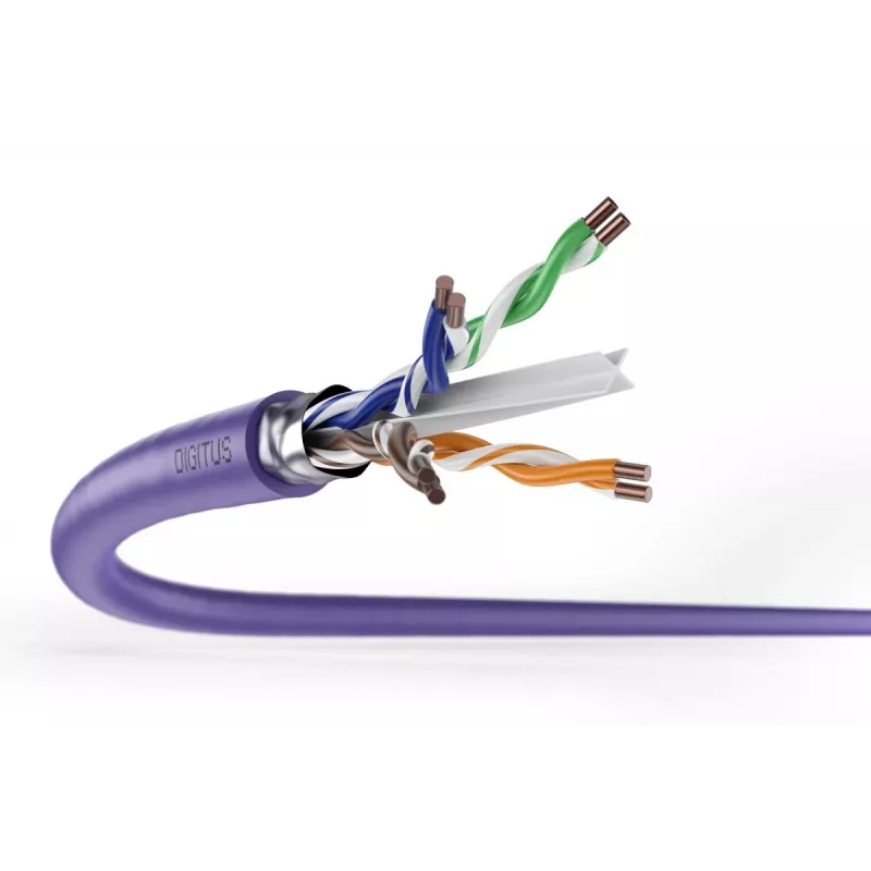 DIGITUS installation cable - CAT6 - F/UTP - B2ca - 500m - Purple