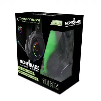 Wired gaming headset ESPERANZA EGH470 — over-ear, 3.5 mm, 2 m cable, backlight, 32 Ω, 105 dB