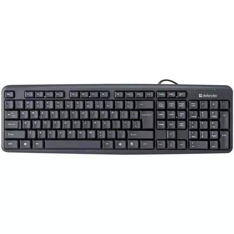 Wired USB keyboard DEFENDER HB-520 — compact layout, USB connection