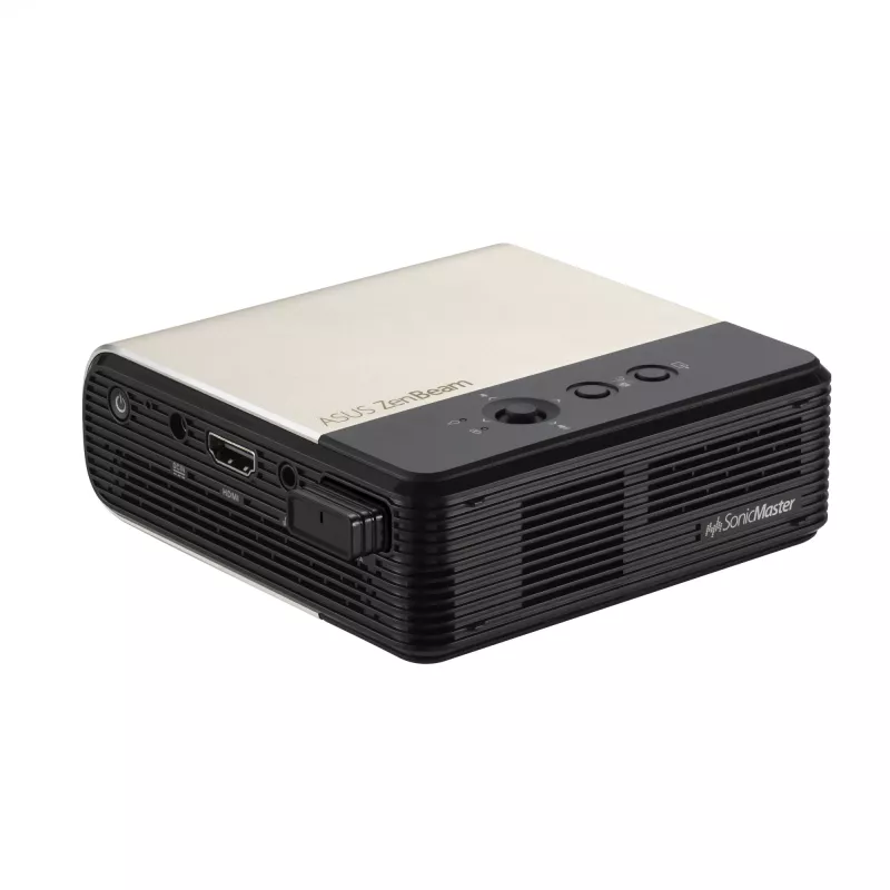 ASUS ZenBeam E2 Standard throw projector 300 ANSI lumens DLP WVGA (854x480) Black, Gold