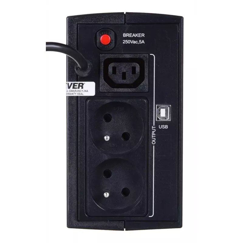 EVER DUO 550 PL AVR USB T/DAVRTO-000K55/01 UPS, 550 VA / 330 W, Line-Interactive, Tower, 12V 5Ah battery, Black