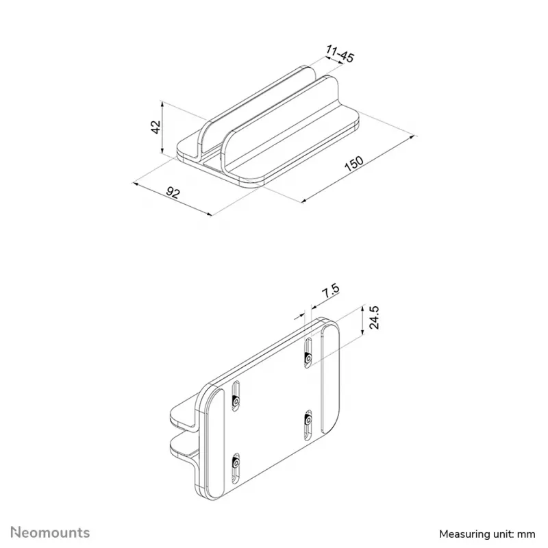 Neomounts NSLS300 Laptop holder 11-17 inch - universal