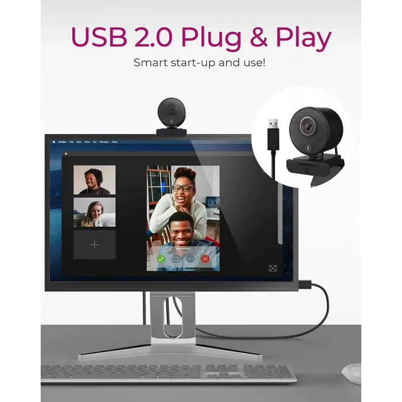 ICY BOX IB-CAM501-HD webcam 1920 x 1080 pixels USB 2.0 Black