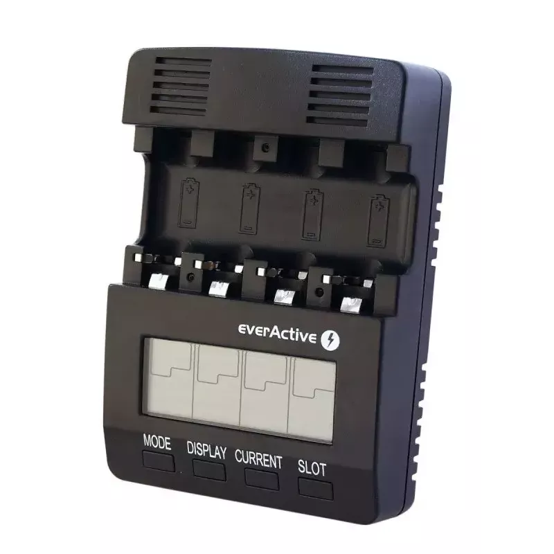 Battery charger everActive NC-3000 — universal charger for AA/AAA/C/D (4‑cell) black, 100–240V