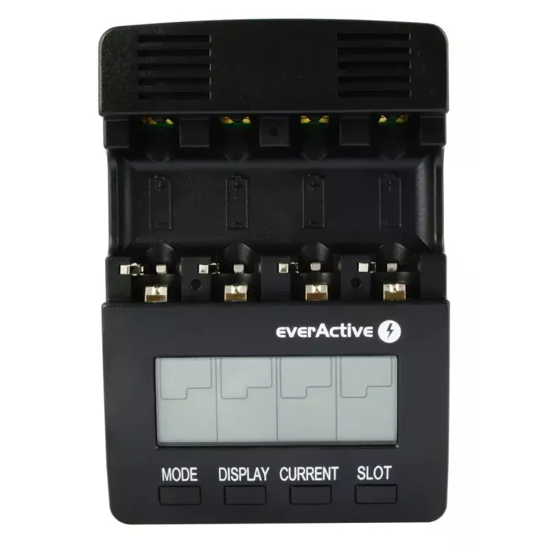 Battery charger everActive NC-3000 — universal charger for AA/AAA/C/D (4‑cell) black, 100–240V