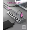 ICY BOX IB-HUB1701-C3 USB 3.2 Gen 1 (3.1 Gen 1) Type-B 5000 Mbit/s Anthracite
