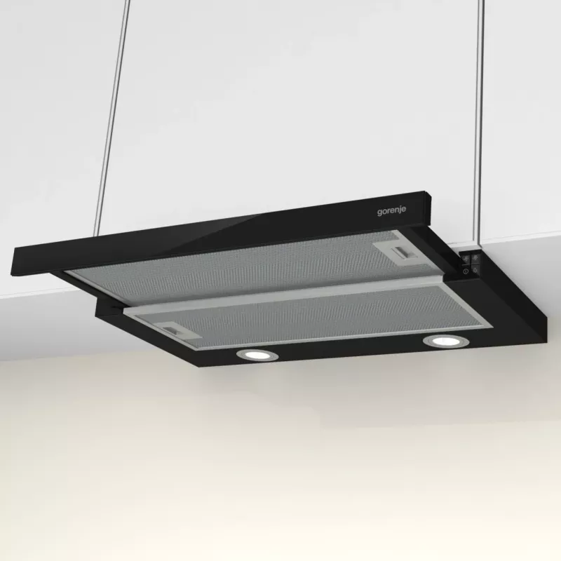 Gorenje TH62E4BG Semi built-in (pull out) Black 450 m³/h