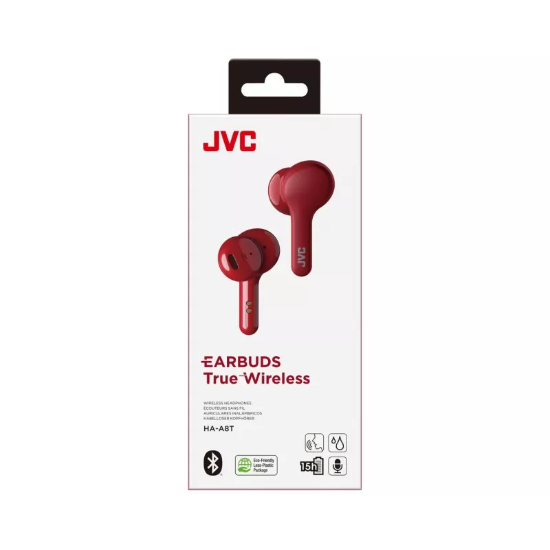 JVC HA-A8T-R Headphones True Wireless Stereo (TWS) In-ear Music Bluetooth Red