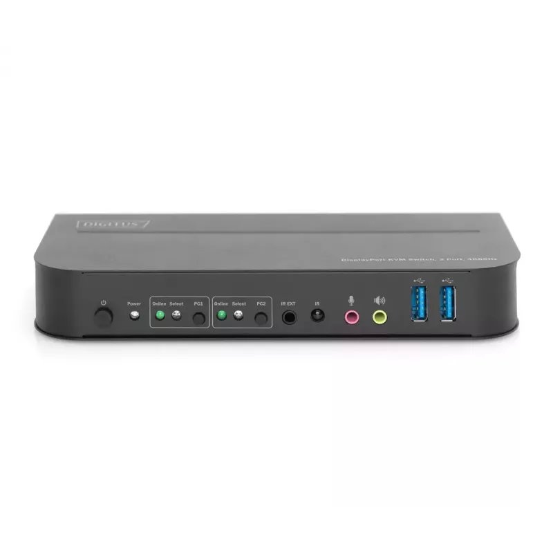 DIGITUS KVM Switch, 2x1 DP, DP/HDMI Out,USB 4Kx2K@60Hz