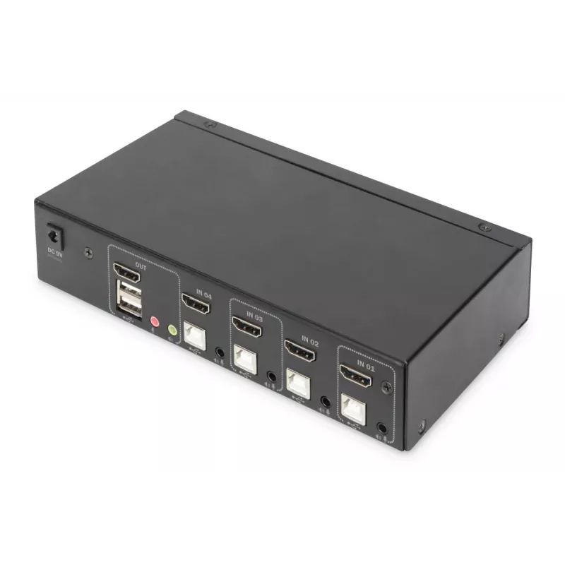 KVM Switch Digitus 4 Port Single Display 4K HDMI