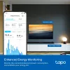 TP-Link Tapo Mini Smart Wi-Fi Socket, Energy Monitoring, Indoor, White, Home, Office, Status, Android, iOS, Wireless