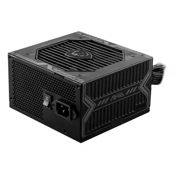 MSI MAG A550BN UK PSU '550W, 80 Plus Bronze certified, 12V Single-Rail, DC-to-DC Circuit, 120mm Fan, Non-Modular, Sleeved Cables, ATX Power Supply Unit, UK Powercord, Black'
