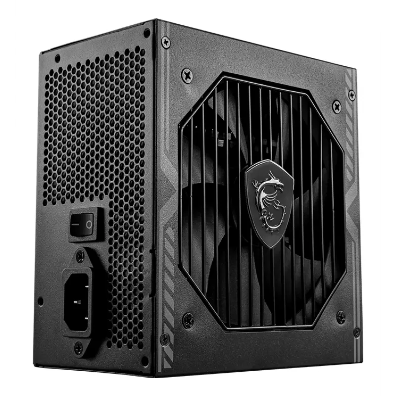 MSI MAG A550BN UK PSU '550W, 80 Plus Bronze certified, 12V Single-Rail, DC-to-DC Circuit, 120mm Fan, Non-Modular, Sleeved Cables, ATX Power Supply Unit, UK Powercord, Black'