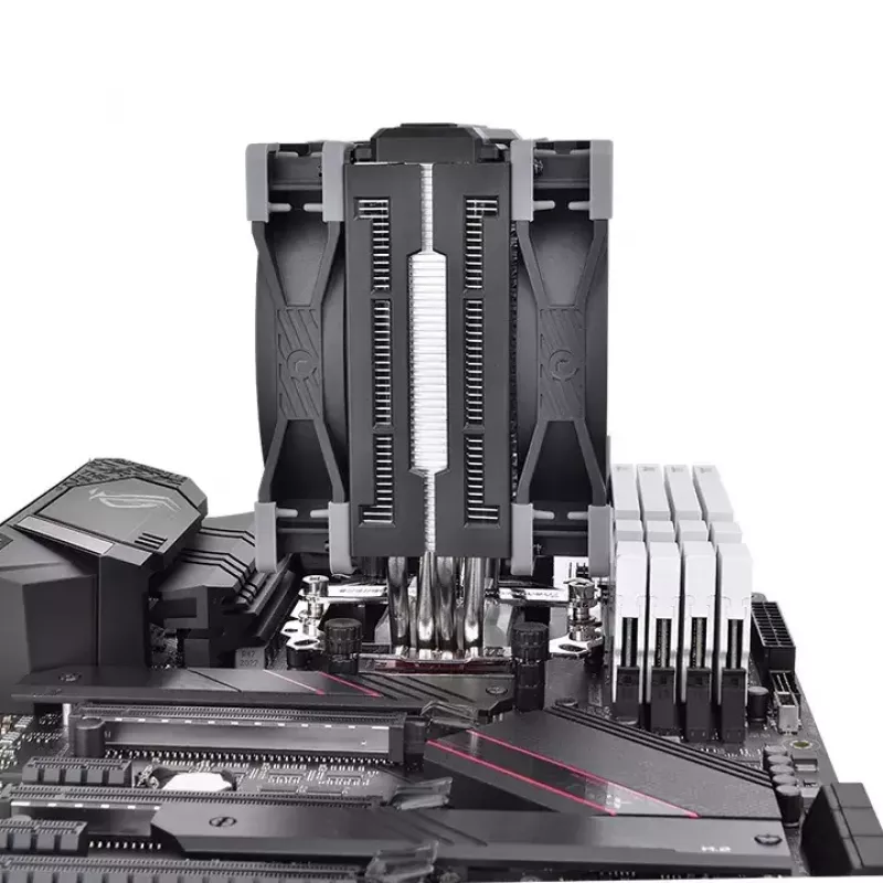 Processor cooler THERMALTAKE Toughair 510, dual 120 mm fans, 4 heat pipes, 159.5×98.8×123.6 mm, black