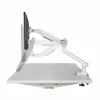 Monitor desk mount ART RAMM L-19GD for 17–32 inch monitors, gas-assisted, 2–9 kg, 2x USB 3.0, white, clamp