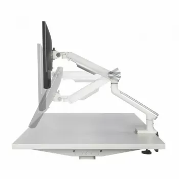 Monitor desk mount ART RAMM L-19GD for 17–32 inch monitors, gas-assisted, 2–9 kg, 2x USB 3.0, white, clamp