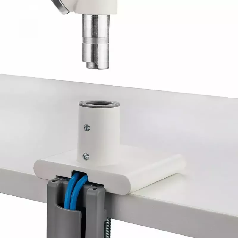 Monitor desk mount ART RAMM L-19GD for 17–32 inch monitors, gas-assisted, 2–9 kg, 2x USB 3.0, white, clamp