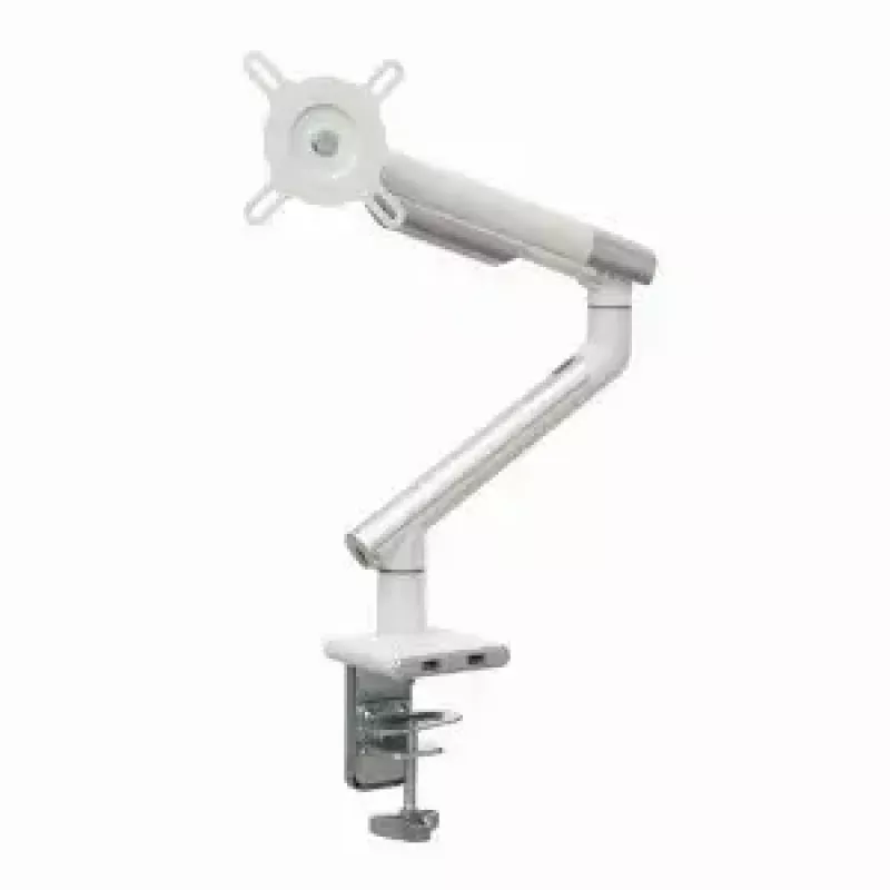 Monitor desk mount ART RAMM L-19GD for 17–32 inch monitors, gas-assisted, 2–9 kg, 2x USB 3.0, white, clamp