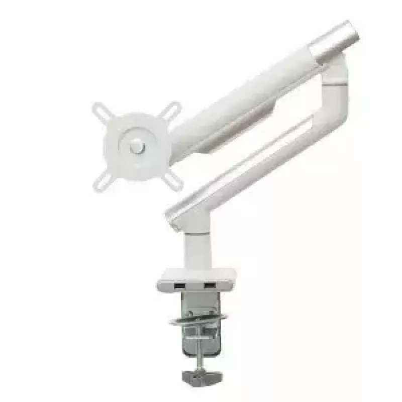 Monitor desk mount ART RAMM L-19GD for 17–32 inch monitors, gas-assisted, 2–9 kg, 2x USB 3.0, white, clamp