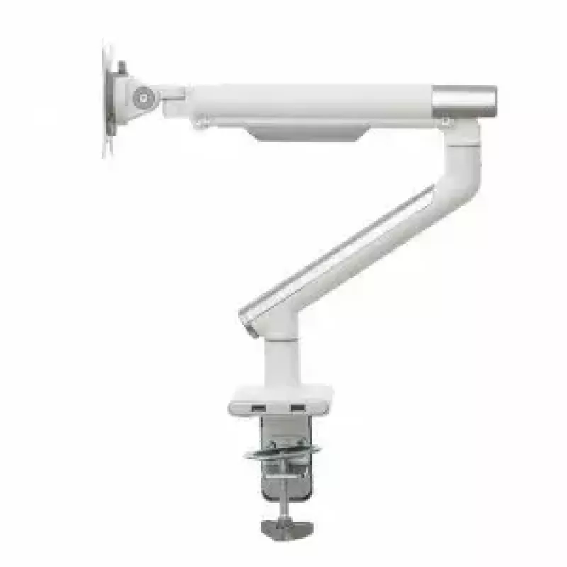 Monitor desk mount ART RAMM L-19GD for 17–32 inch monitors, gas-assisted, 2–9 kg, 2x USB 3.0, white, clamp
