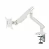 Monitor desk mount ART RAMM L-19GD for 17–32 inch monitors, gas-assisted, 2–9 kg, 2x USB 3.0, white, clamp