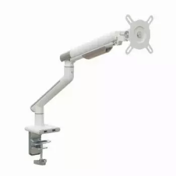 Monitor desk mount ART RAMM L-19GD for 17–32 inch monitors, gas-assisted, 2–9 kg, 2x USB 3.0, white, clamp