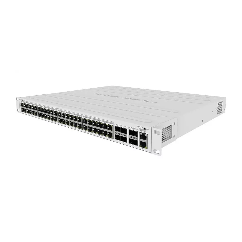 Managed L3 switch MikroTik CRS354-48P-4S+2Q+RM — 48× Gigabit RJ-45, 4× SFP+, 2× QSFP+, 48 PoE ports