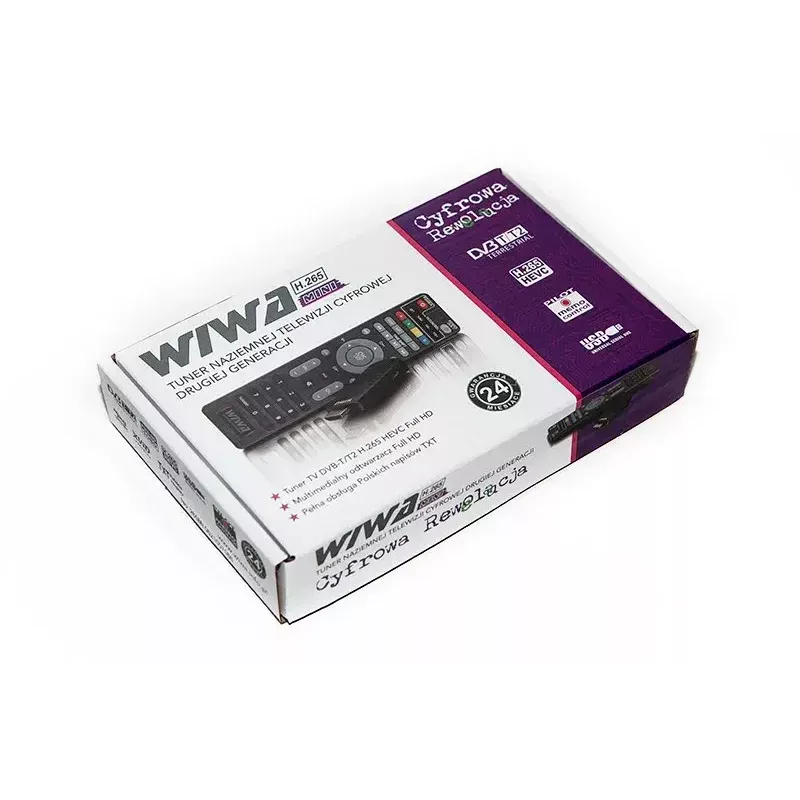 DVB-T/DVB-T2 receiver WIWA H.265 MINI — H.265 HD digital terrestrial tuner, Full HD, HDMI, USB, 5V/1.5A