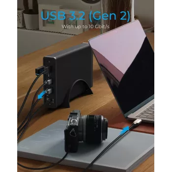 ICY BOX IB-382H-C31 HDD/SSD enclosure Black 2.5/3.5 inch