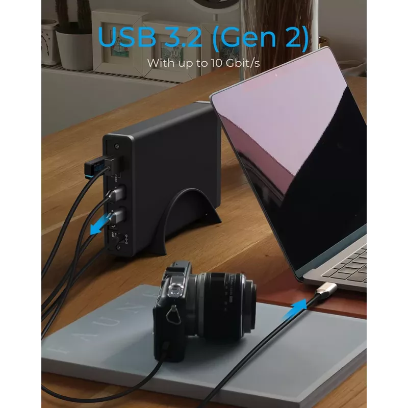 ICY BOX IB-382H-C31 HDD/SSD enclosure Black 2.5/3.5 inch