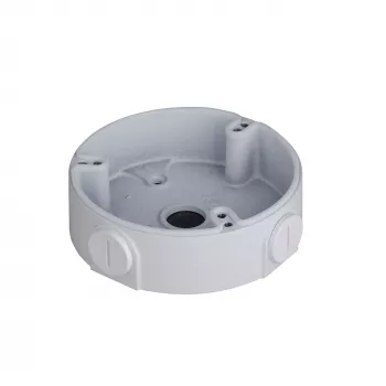 Junction box DAHUA PFA136 — white, 1/2 inch thread, Ø11 cm, height 33.5 mm, max load 1 kg
