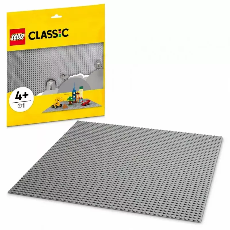 LEGO building plate 11024 — Classic gray base plate 48x48 studs (380 × 380 mm)