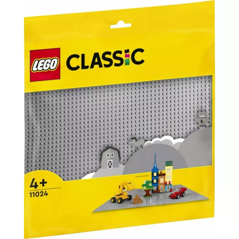 LEGO building plate 11024 — Classic gray base plate 48x48 studs (380 × 380 mm)