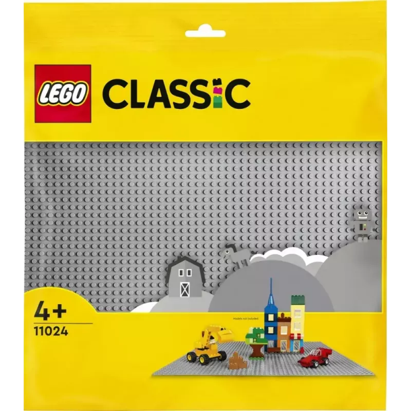 LEGO building plate 11024 — Classic gray base plate 48x48 studs (380 × 380 mm)