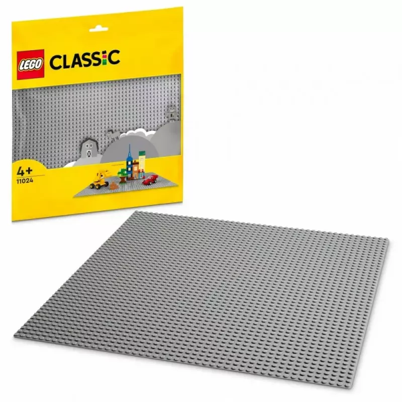 LEGO building plate 11024 — Classic gray base plate 48x48 studs (380 × 380 mm)