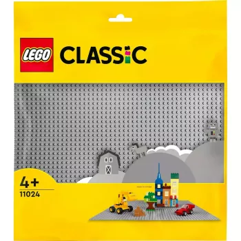 LEGO building plate 11024 — Classic gray base plate 48x48 studs (380 × 380 mm)
