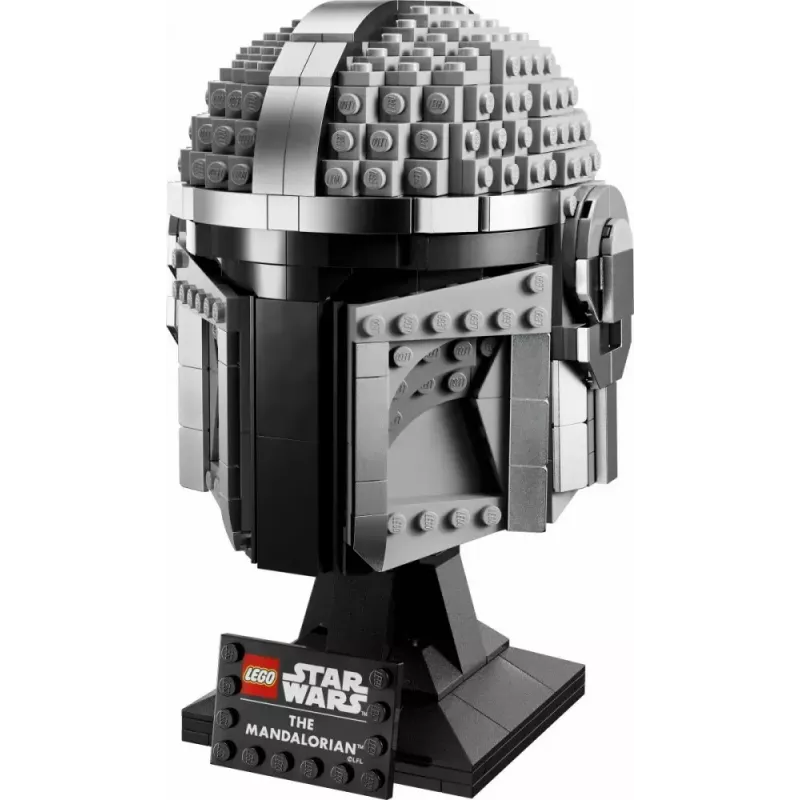 Construction toy LEGO Mandalorian Helmet 75328 — Star Wars display model, collectible build, 584 pieces, age 18+