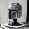 Construction toy LEGO Mandalorian Helmet 75328 — Star Wars display model, collectible build, 584 pieces, age 18+