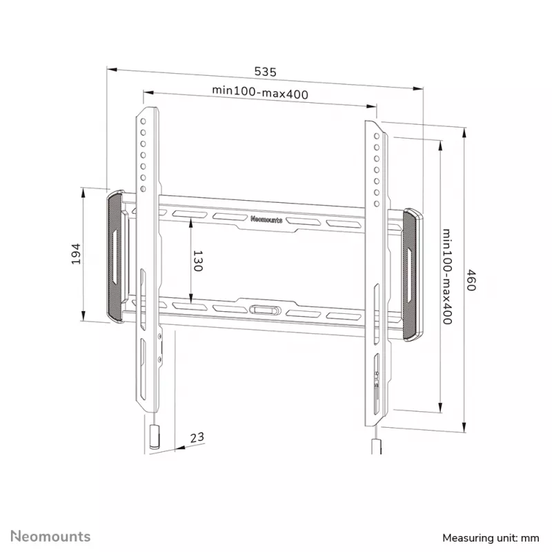 Neomounts WL30-550BL14 TV mount wall 40-75 inch - ultra-flat - easy install