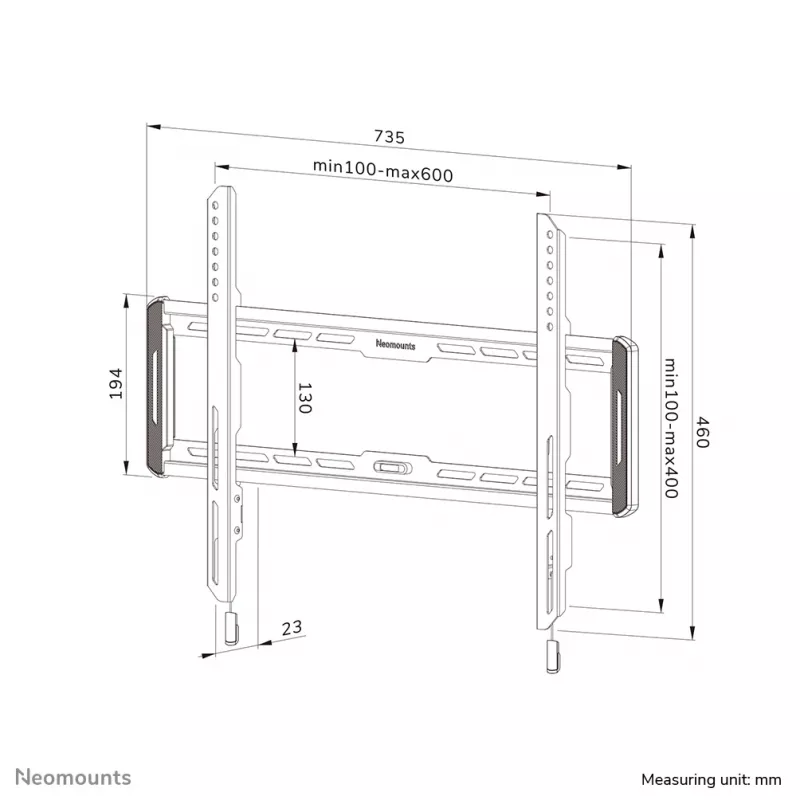 TV Wall Mount Neomounts WL30-550BL16 Max 60kg 42-86in VESA 100x100-600x400
