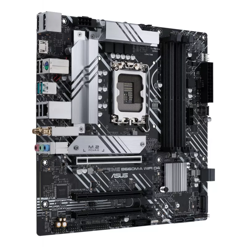 Motherboard ASUS PRIME B660M-A WIFI D4 — Intel B660, LGA 1700, micro ATX, DDR4, 4 DIMM, Wi‑Fi 6, 2x M.2