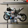 LEGO Technic motorcycle model BMW M1000RR 42130 with detailed engine and working suspension